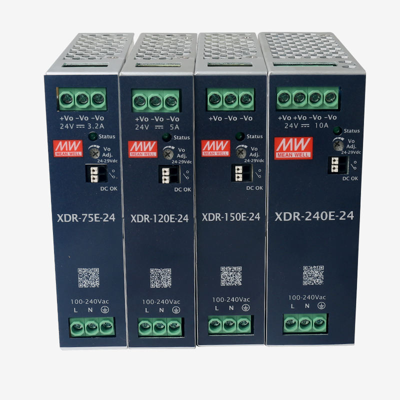 Mean Well XDR Series 75W-960W Din Rail Industrial Power Supply 48V Voltage Single 95% Efficiency Overvoltage/Overload Protection