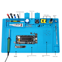 Tapis de soudure résistant à la chaleur 932 ℉ pour outils de travail Kit de réparation de téléphone informatique tampon de réparation de travail plate-forme de maintenance résistante à la chaleur