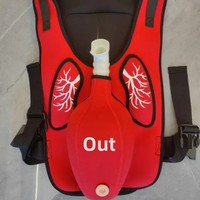 Gilet de sauvetage portable rouge pour la formation en Heimlich et la réanimation en cas d'étouffement, dispositif d'entraînement pour adultes en cas d'infarctus et de RCP, pour la pratique et l'enseignement en situation d'urgence