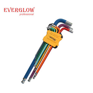 Vendita calda professionale all'ingrosso di alta qualità S2 o CRV lungo sottile Torx hexagon Allen esagonale chiave <span class=keywords><strong>Set</strong></span> con manicotto di colore - Product Image 2