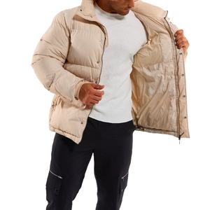 Chaqueta Acolchada de Algodón Grueso para Hombre, con Capucha y Cierre, Tejida, Ecológica, Informal, de Invierno, Servicio OEM de Fábrica - Product Image 4