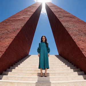 Robe Abaya plissée élégante en polyester imprimé pour femmes musulmanes, fournisseur en gros personnalisé, matériau de luxe - Product Image 1