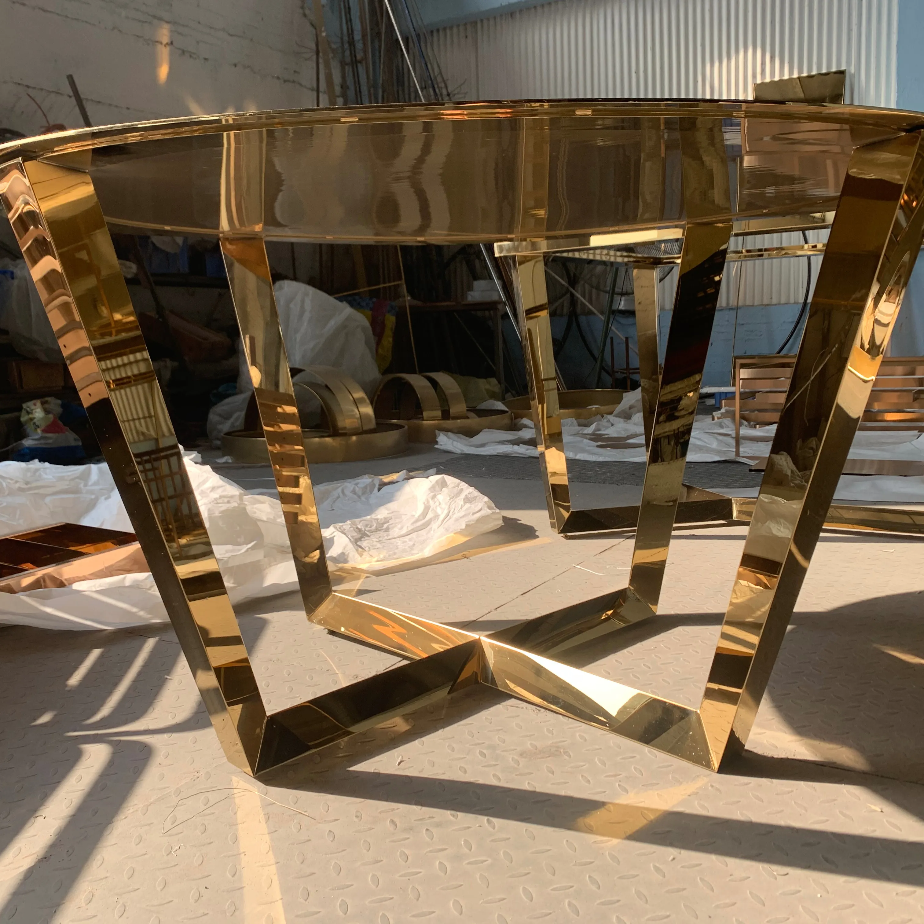 Z Z2L-patas de mesa doradas de acero inoxidable, Metal pulido brillante, precio de fábrica