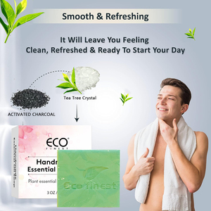 <strong>Tea</strong> <strong>Tree</strong> Handmade Coconut Oil <strong>Soap</strong> 3oz 85g Natural Cleansing <strong>Bar</strong> Balances Skin PH Control Relieves Irritation for - Product Image 5