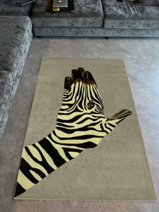 Modern Art Design Navy Blue Zebra Pattern <span class=keywords><strong>tappeto</strong></span> morbido poliestere zerbino Design personalizzato <span class=keywords><strong>tappeto</strong></span> pavimento soggiorno <span class=keywords><strong>tappeto</strong></span> e tappeti - Product Image 3