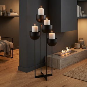 Portavelas Decorativo de Hierro Hecho a Mano, Adorno Premium para el Hogar, Ideal para Bodas, Festivales y Decoración de Interiores - Product Image 4