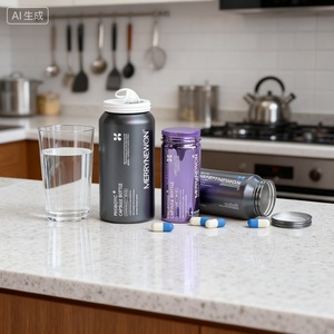 Boîte en aluminium durable conforme aux normes FDA pour compléments alimentaires, étanche à l'humidité, cylindre médical argenté avec joint à anneau de traction inviolable - Product Image 2