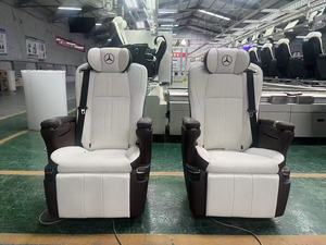 Sofá Cama de Cuero de Lujo Personalizado de 3 Plazas en Dos Tonos, Asiento de Coche para MPV, Furgoneta, Camper, Modificación de RV, Impermeable, con Carga Inalámbrica - Product Image 6