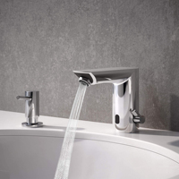 Robinet de lavabo à induction chaud/froid en laiton, sortie d'eau automatique, avec cartouche céramique, pour salle de bain - Vente directe usine HLK