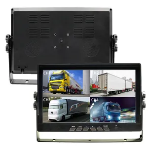 7 אינץ' TFT LCD 4CH צג מרובע מפוצל 4Pin כניסת וידאו תעופה עבור משאית אוטובוס רכב קרוואנים גיבוי רכב מצלמה אחורית