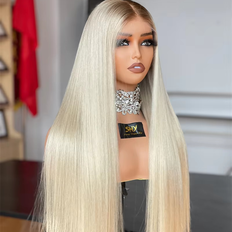Perruques de couleur de cheveux blond cendré haut Haute qualité