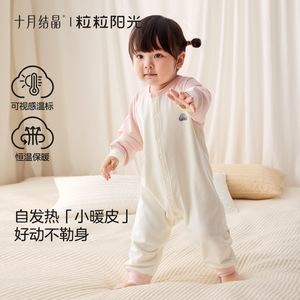 Body de bebé de manga larga de viscosa tejida unisex, pelele cálido de otoño con solapa recta para bebé e infante 2025 - Product Image 4