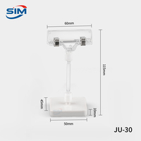 Clip magnétique pour présentoir de rayonnage, support rotatif pour étiquette de prix, tige transparente certifiée CE 60x115mm pour supermarché