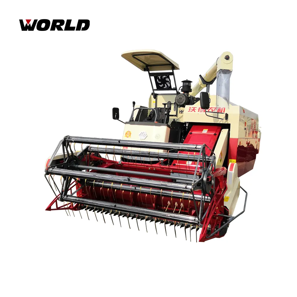 Máquina cosechadora de maíz de trigo y arroz, tipo pista de goma, 88HP