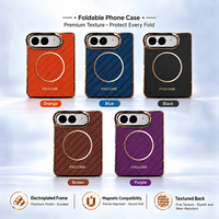 Étui magnétique antichoc de style professionnel avec protection d'écran avant pour iPhone Duo Fold 18 DUO