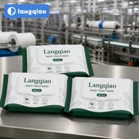 Langqiao OEM ODM Fabricant de Lingettes Humides Jetables Personnalisées, Usine Directe, Lingettes Épaisses et Douces en Pâte de Bois, Écologiques, Vente en Gros