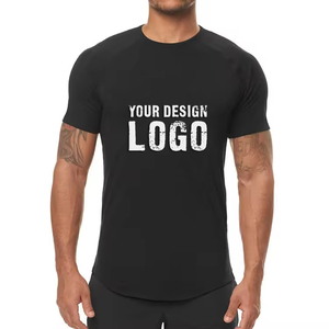 T-shirt de sport pour homme en polyester décontracté d'été, séchage rapide, vente en gros OEM, course à pied, évacuation de l'humidité, coupe ajustée - Product Image 6