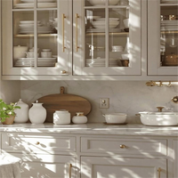 Ensemble de meubles de cuisine modernes en aggloméré, finition professionnelle complète avec îlot, meubles de cuisine modulaires, armoires de cuisine