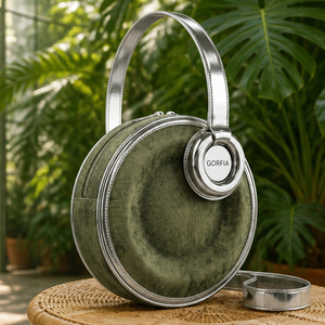 Sac à bandoulière rond en velours pour femme, sac à main tendance avec poignée supérieure, cinq couleurs au choix, personnalisation OEM ODM - Product Image 2