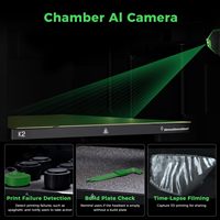 Imprimante 3D Creality K2 260x260x260mm, diamètre disponible 1,75 mm, température maximale de la buse 350°C, système ouvert Y