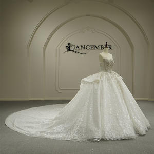 GT26039 Vestido de Novia Moderno con Apliques y Cuentas, Espalda Descubierta, Cola Capilla, Largo hasta el Suelo, para Mujer, Vestidos de Novia Personalizados - Product Image 4