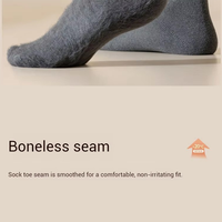 Chaussettes en polaire thermique pour homme, épaisses, chaudes, couleur unie, design glacier, personnalisez votre logo