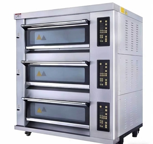 Horno Eléctrico Automático de Tres Capas y Nueve Bandejas de Acero Inoxidable para Procesamiento en Caliente de Panadería, Equipo Comercial para Línea de Producción de Pan - Product Image 1