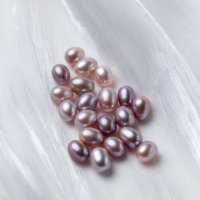 Perles d'eau douce en vrac de forme ovale parfaite en forme de goutte de riz 6-11MM 5A