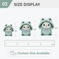 Peluche grenouille vert menthe personnalisée, directement de l'usine, en coton PP, tissu super doux - OEM/ODM pour marques à marque privée, commandes en gros