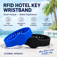 NFC Silikon-Armband 13,56MHz NTAG213 IP68 Wasserdicht Verstellbares Armband mit Eigenem Logo für Veranstaltungen, Schwimmbad, Fitness-Zugang OEM