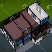 Maison préfabriquée en conteneur à bas prix, construction modulaire facile à assembler