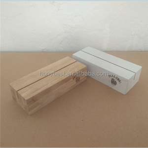 Soporte de menú de madera para restaurante LOW MOQ, soporte de tarjeta de lugar de nombre de mesa, soporte de bloque de base de exhibición rústica para folleto, tarjeta - Product Image 2