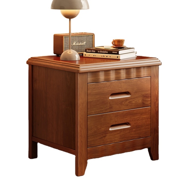 YOUTAI High Quality Chinese Antique Style Solid Wood Bedroom Bedside Tables with Storage