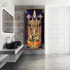 Conjunto de Decoración de Lujo para Sala de Estar, Impresión de Alta Definición en Lienzo, Arte Decorativo, Estatua de Divinidad, Porcelana de Cristal, Mural LED - Product Image 5