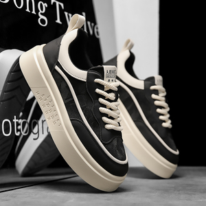 As prezzo di fabbrica scarpe nere da uomo alla moda con plateau scarpe Casual da tavola <span class=keywords><strong>1</strong></span> pezzo all'ingrosso scarpe da passeggio uomo - Product Image 2