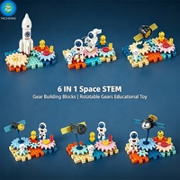 Ensemble de blocs de construction STEM 6 en 1, engrenages rotatifs, puzzle, jouet éducatif DIY à assembler en cube, pour enfants de 3 ans et plus