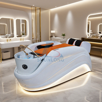 Tables de shampooing de massage électrique pour salon de coiffure Tables de shampooing de massage électriques Lit avec circulation d'eau