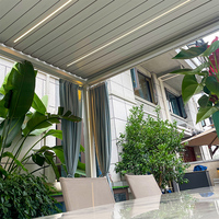 Pergola bioclimatique en aluminium sur mesure avec lames orientables, gazebo de jardin imperméable, conception sur mesure, solution d'ombrage extérieur