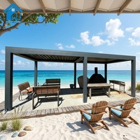 Pergola en aluminium robuste Sweet Home, résistante au vent, avec toit à lamelles automatiques, taille personnalisée, pour jardin, cour arrière, extérieur, gazebo