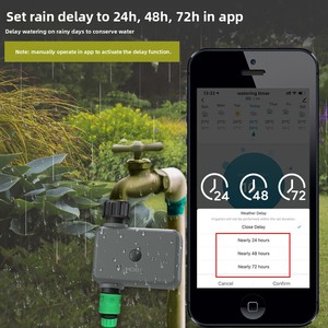 Contrôleur d'irrigation intelligent Wi-Fi Tuya, minuterie d'<span class=keywords><strong>arrosage</strong></span> automatique pour jardin, vanne d'<span class=keywords><strong>arrosage</strong></span> extérieure, <span class=keywords><strong>arrosage</strong></span> intelligent de la cour, en plastique - Product Image 3