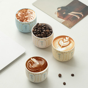 Tasses à café en céramique créatives de 165 ml en gros – Tasses à thé portables à arôme intense, simples et idéales pour la maison ou comme souvenirs - Product Image 1