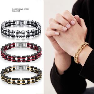 Pulsera de Cadena de Acero Inoxidable 316L para Hombre, Estilo Motero, Resistente, 12 mm, Ajustable, 200-215 mm - Product Image 2