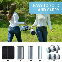 Couverture de pique-nique ultra douce pour les sorties en plein air, tapis pliable imperméable avec poignée de transport