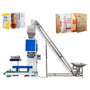 Multi 30kg 50kg Bags Fish Bone Meal Milk Powder Weighing Feed Packing Machine 25kg Powder Packaging Flour Packing Machine