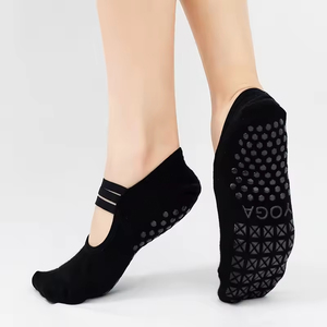 Breathable Soft Dance Gym Ladies Women Anti Slip Grip <b>Socks</b> – Spandex Cotton Performance Custom Nylon Pilates Yoga <b>Socks</b> - Product Image 3