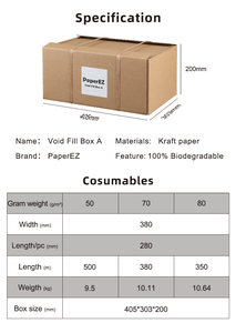 Caja de Relleno de Papel Kraft Ligero Compostable con Apertura Fácil, Embalaje Ecológico para Ahorrar Costos de Envío - Product Image 6
