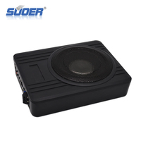 Subwoofer de voiture universel haute puissance 600W RMS de 8 pouces avec caisson en bois et panier en tissu pour l'amélioration des basses sous le siège