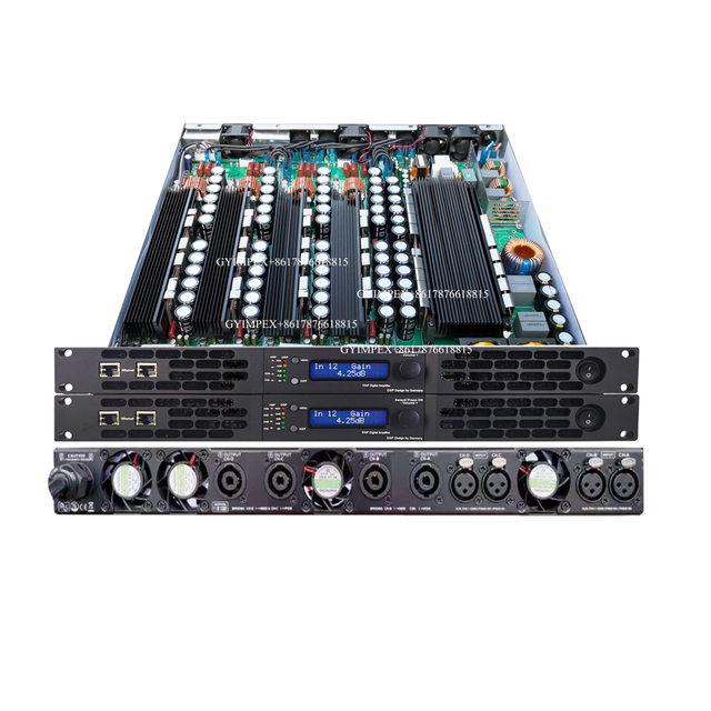 1u 1000 Watts Power Amplifier 4 Channel Professional Class D Extreme Power Amplifier Dsp Power Amplifier for Church