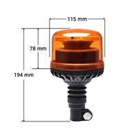 SM820AP Flexibler Flachdach-Leuchtkranz 39 LED ECE R65 3 Blinkmodi Rotation IP66 12-24V Bernsteinfarben für LKW SUV Boot 3 Jahre Garantie