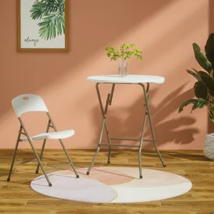 Portable HDPE plastique rond jus extérieur meubles bar comptoir table chaise à vendre